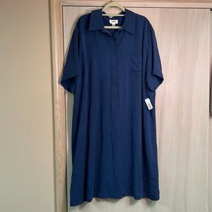 Talbots Short Sleeve Blue Dress